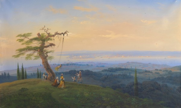 Small pleasures before the gates of Constantinople by Carlo Bossoli
